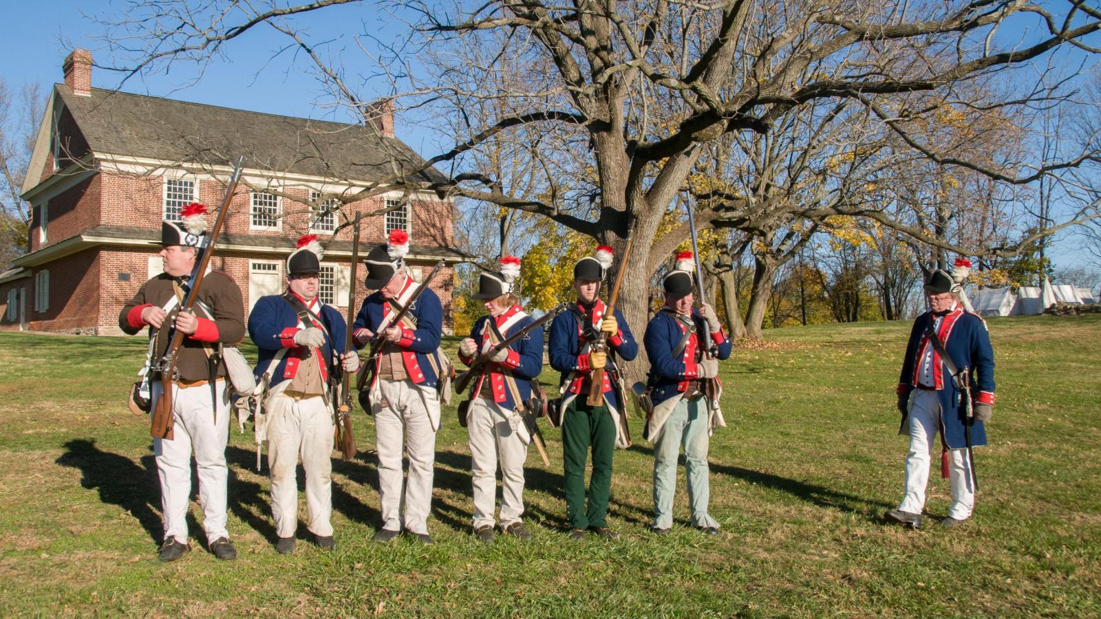 Dragoons in Front of Primitive Hall