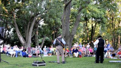 Charlie Zahm & Tad Mark performing